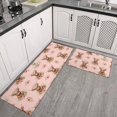 thumbnail image 2 of Highland Cow and Flower Print Anti Fatigue Kitchen Rugs Set Of 2, Non Slip Washable Decorative Floor Mats for Kitchen Sink Laundry, 17"x30" and 17"x47", 2 of 6