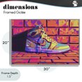thumbnail image 4 of Stupell Industries Modern Sneaker with Vibrant Geometric Hues Gray Framed Giclee Art, 30 x 20, by Creative Studio, 4 of 8