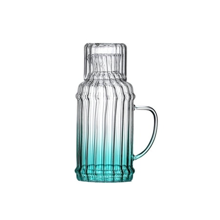 

2000ml/1100ml Water Pitcher With Tumbler Drinking Utensil Kettle Creative Multicolor Retro Large Capacity Suit Glass Bottle