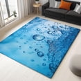 thumbnail image 3 of Machine Washable Area Rug 2x3 ft for Dining Room, Bedroom, and Living Room, Blue Liquid Bubbles Stain and Water-Resistant Non-Slip Rug, Pet and Kid Friendly, 3 of 7