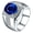 Blue, variant on Opvise Luxury Men Cubic Zirconia Rhinestones Inlaid Finger Ring Jewelry Gift