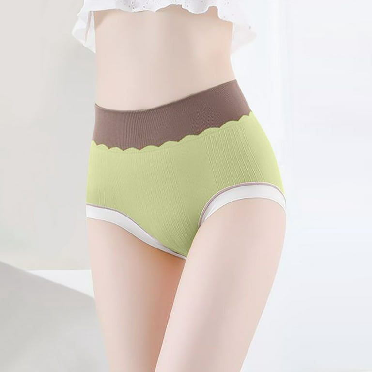 KaLI_store Women Lingerie Women's Underwear Lacy Panties Lace Bikini  Hipster Silky Comfy Briefs Green,XL