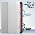 thumbnail image 4 of JETech Case for Lenovo Tab P12 12.7-Inch (2023 Model, TB370FU / TB371FU) with Stylus Holder, Slim Translucent Back Tri-Fold Stand Protective Tablet Cover, Auto Wake/Sleep (Silver), 4 of 7