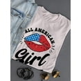 thumbnail image 3 of All American Girl W Kiss T-Shirt Women -Image by Shutterstock, Female XX-Large, 3 of 4