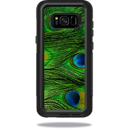 - MightySkins Protective Vinyl Skin Decal for OtterBox Commuter Samsung Galaxy S8+ Case sticker wrap cover sticker skins Peacock Feathers