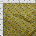 thumbnail image 3 of oneOone Rayon Dark Mustard Fabric Owl Craft Projects Decor Fabric Printed By The Yard 56 Inch Wide, 3 of 5