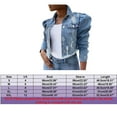 thumbnail image 5 of Vedolay Casual Tops for Women Jean Jackets for Women Fashion Basic Long Sleeve Button Down Denim Jacket,Black L, 5 of 5