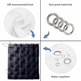 thumbnail image 4 of Blue Black Cubes Shower Curtain, Waterproof Shower Curtains for Bathroom, Modern Geometric Abstract Art Washable Fabric Bathtub Curtain Set Bath Decor with 12 Hooks 48"x72", 4 of 8