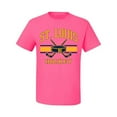 thumbnail image 2 of Wild Bobby City of St. Louis Hockey Fantasy Fan Sports Men's T-Shirt, Neon Pink, X-Large, 2 of 5