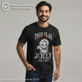 thumbnail image 2 of Mens The Nightmare Before Christmas Jolly Santa Jack Portrait Smile T Shirt, 2 of 10
