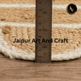 thumbnail image 5 of Jaipur Art And Craft Scalloped Boho Handwoven Jute Area Rug Brown, White Floor Carpet (3x10 Sq ft), 5 of 7