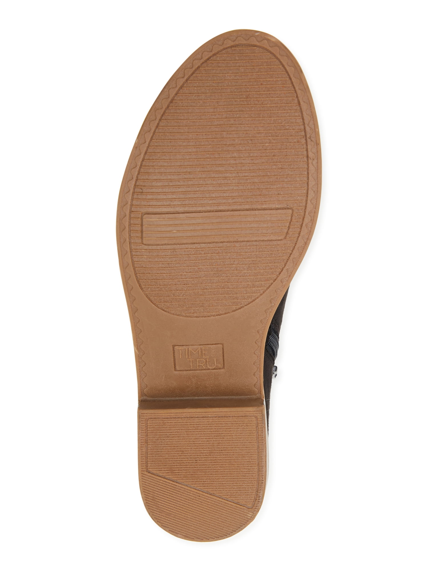 Time and Tru Women's Faux Suede Ankle Boots, Wide Width Available