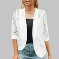 thumbnail image 1 of NARABB Women's Solid Color Small Suit Solid Color Casual Lace Jacket, 1 of 1