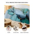 thumbnail image 4 of Turquoise Marble Couch Cover for Dogs, Farmhouse Abstract Ombre Texture Washable Sofa Covers Slipcover for Pets Dogs Futon Cover, Couch Recliner Covers, Oversized Chair Slipcover 71"x91", 4 of 9