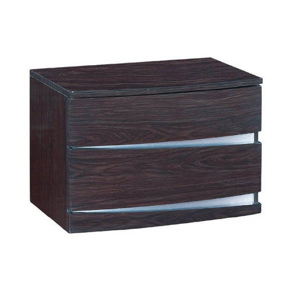 16.5" Exquisite Wenge High Gloss Nightstand