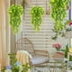 thumbnail image 4 of Cesta colgante de pared de ratán artificial (paquete de 2) | Enredaderas de mandarina artificiales de 75 cm | Decoración de plantas colgantes falsas para interior y exterior, balcón, porche, ja, 4 of 5
