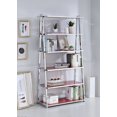 thumbnail image 1 of ACME Coleen Bookshelf in Red High Gloss & Chrome, 1 of 3