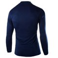 thumbnail image 2 of Ploknplq Chemise de Compression pour Hommes, Coupe Décontractée, Longueur Hanche, Col Rond, Manches Longues, Style Pull-Over, Marine TTG, 2 of 4