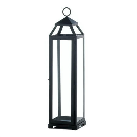 - Lamp Candle, Tabletop Decorative Extra Large Holder Metal Candle Lantern, Black