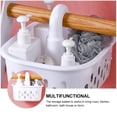 thumbnail image 3 of BESTYASH 1Ud White Bathroom Basket with Handle Practical Storage Container for Shower-Gel, 3 of 8