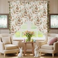 thumbnail image 5 of Swag Curtains Valances for Windows, Rustic Floral Pattern Easter Short Kitchen Window Curtains Over Sink, Spring Rabbits Eggs Carrots Cafe Curtains Panel Set Of 2,Rod Pocket, 63 Inches Length, 5 of 9
