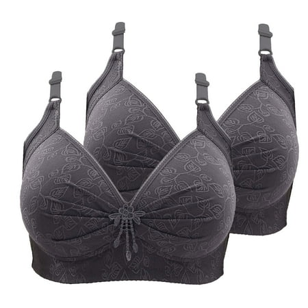 Lisbinx Bras for Women Full Coverage 2pc Woman s Lace Flower Gathered Together Large Size Daily Bra Underwear No Rims Todays Clearance Deals Prime