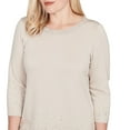 thumbnail image 4 of Alfred Dunner Womens Heat Set Sparkle Ombre Border Knit Top, 4 of 4