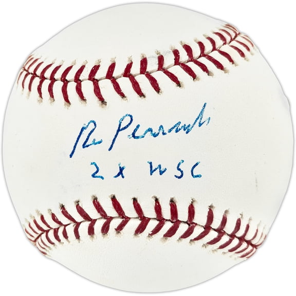 Ron Perranoski Autographed Official MLB Baseball Los Angeles Dodgers "2X WSC" Beckett BAS QR #BU86811