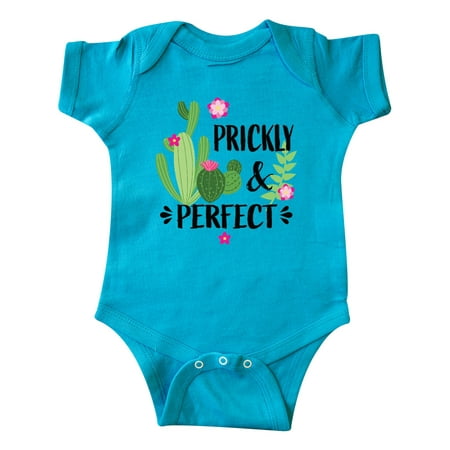 

Inktastic Cactus Prickly and Perfect with Pink Flowers Gift Baby Boy or Baby Girl Bodysuit