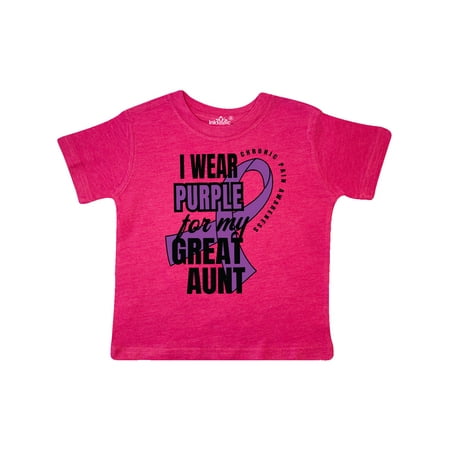

Inktastic Chronic Pain I Wear Purple For My Great Aunt Gift Toddler Boy or Toddler Girl T-Shirt