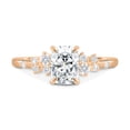 thumbnail image 2 of 3.00Ct Elongated Cushion Moissanite Engagement Ring, Accent Stones, 10K Rose Gold, 2 of 7