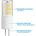 thumbnail image 3 of TORCHSTAR 12-Pack G4 LED Bulbs, for Outdoor Landscape Light, Deck, Stair, Step, Path Lights, T3 JC Type Bi-Pin G4 Base Halogen Bulbs, 3000K Warm White, 12VAC/DC, 20-30W Halogen Equivalent, 3 of 7