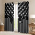 thumbnail image 2 of Manfei Minimalist Geometric Striped Blackout Curtains Set of 2 (52x84 Each),Chic Bowknot Curtain, 2 of 6