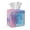 Tie-Dye Blue Pink, variant on FKELYI Tissue Box Cover PU Leather Retro Art Plaid Print Squared Tissue Holder Organizer for Home Office Bathroom Decor, Snap Button Design
