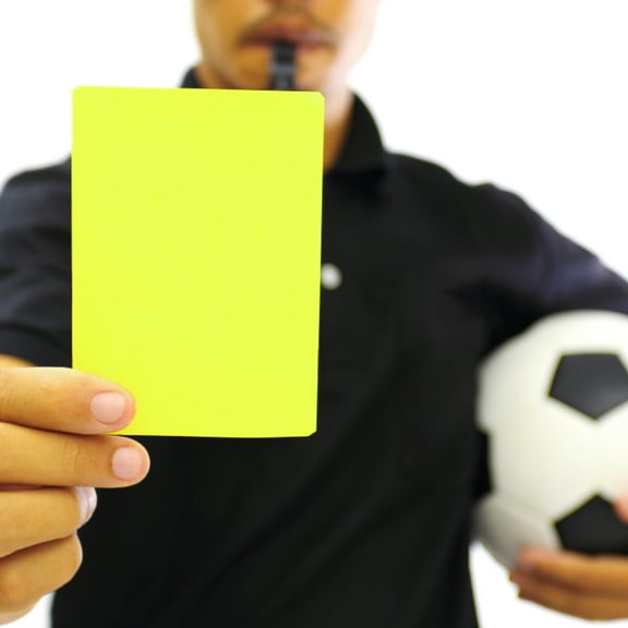 huanledash 1 Set Football Referee Warning Card Bright Color Thickened Anti-break PVC Soccer Referee Red And Yellow Cards Referee Tool