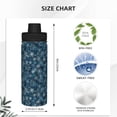 thumbnail image 3 of Pofeuu Blue and White Gradient Snowflake Print 18oz Sports Insulated Kettle Stainless Steel Vacuum Water Bottle Leakproof Sport Flask, 3 of 7