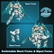 thumbnail image 3 of High Godo Dragon Transforming Mech Building Blocks Set 2 en 1 Warrior City Action Robot Model Building Kit 731 piezas Cool Rider Mech Toys Regalo para adultos y niños Niños 8 10 12, 3 of 5