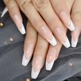 thumbnail image 3 of 24 Pcs Coffin Fake Nails French Pink Long False Nails Ballerina Acrylic, 3 of 4