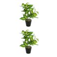 thumbnail image 3 of Wosthever Plantas falsas en macetas de tortuga, hojas artificiales de bajo mantenimiento para oficina en el hogar, amigable con la piel Type2 NO2, 3 of 6