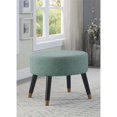 thumbnail image 1 of Allora Mid Century Ottoman Stool in Mint Green, 1 of 3
