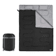 thumbnail image 1 of "Saco De Dormir Para Acampar Para 2 Personas Con 2 Almohadas Belug, Negro ", 1 of 5