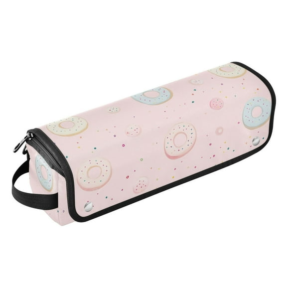 Hair Tool Travel Bag with Heat Resistant Mat for Flat Iron, Straighteners, Curling Iron, Makeup, Toiletries & Haircare Accessories, Portable Hot Tools Organizer with Hangdbag. Donut