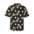 thumbnail image 4 of Stars Print Hawaiian Shirts For Men, Summer Short-Sleeve Relaxed-Fit Button-Down Shirts Small, 4 of 8