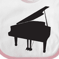 thumbnail image 4 of Inktastic Piano Silhouette Boys or Girls Baby Bib, 4 of 4