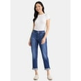 thumbnail image 2 of Time and Tru Women's Mid-Rise Boyfriend Jeans, 26" Inseam, Sizes 0-22, 2 of 5