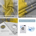 thumbnail image 4 of Yellow Cement Gray Blackout Curtains for Bedroom/Living Room, Thermal Insulated Kitchen Curtains, Modern Abstract Art Yellow Grommet Darkening Window Treatment Drapes 42"x84"x2, 4 of 8