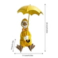 thumbnail image 6 of Dserhfy Holding Umbrella Duck Statue Outdoor Garden Yard Yellow Umbrella Duck Figurine Resin Animal Sculpture Home Office Decoration Ornament, 6 of 8