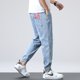 thumbnail image 2 of Pantalones vaqueros elásticos para hombre, jeans elásticos con rayo versátil, pantalones de jogging de mezclilla instalados en calles,, 2 of 5
