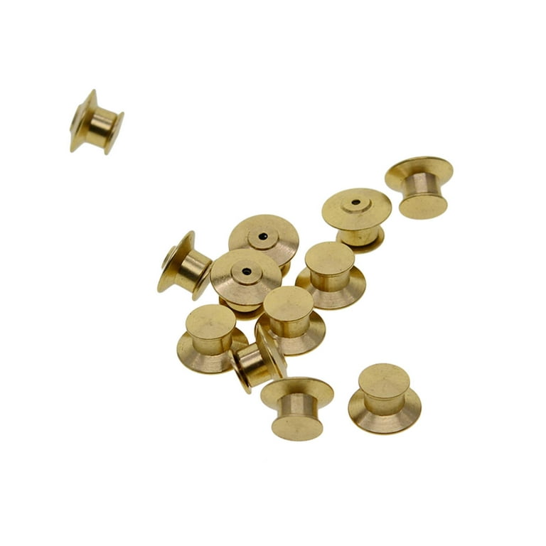 Locking Pin Backs, Metal Pin Locks, Pin Back Clasps, Back Metal Pins,  Replacement Pin Backs for DIY Craft, Clothing, Brooch, Badges 
