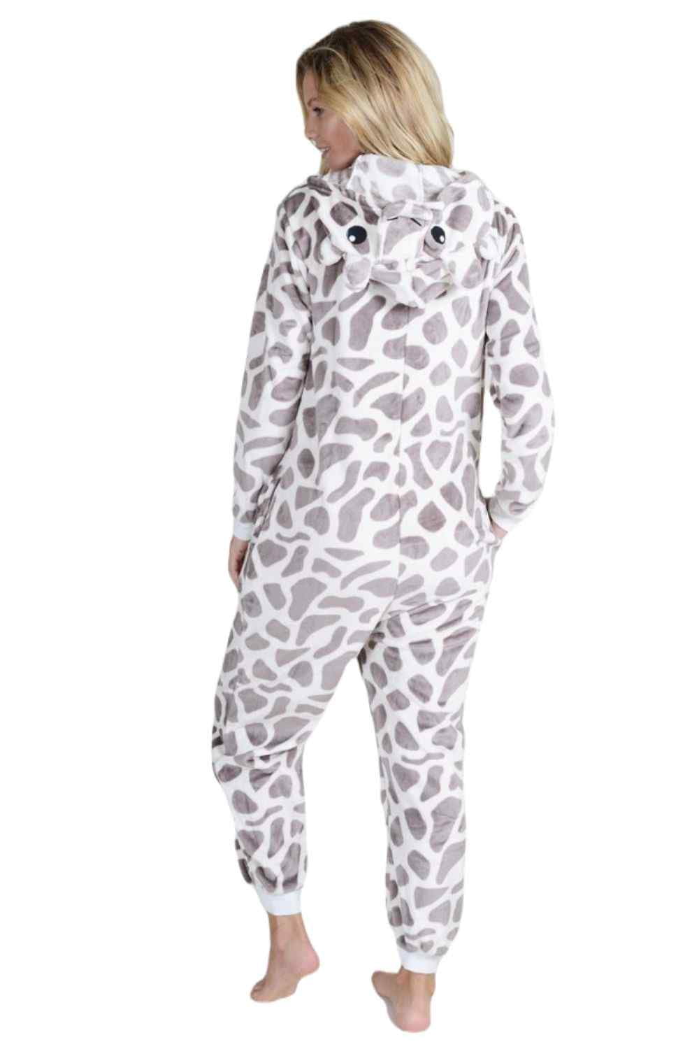Women's Plush Animal Onesie Pajama, Giraffe, L/XL